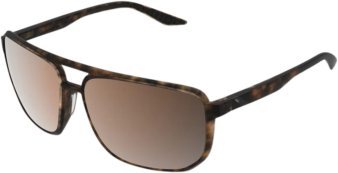 100% Konnor Aviator Sunglasses - Square - Havana - Bronze Polarized 61043-089-49