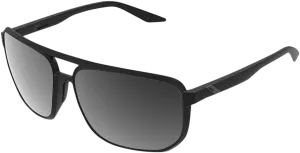 100% Konnor Aviator Sunglasses - Square - Matte Black - Black Mirror 61043-019-61