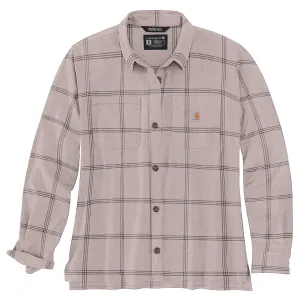 105989 - Women's rugged flex® loose fit midweight flannel long-sleeve plaid shirt - Mink