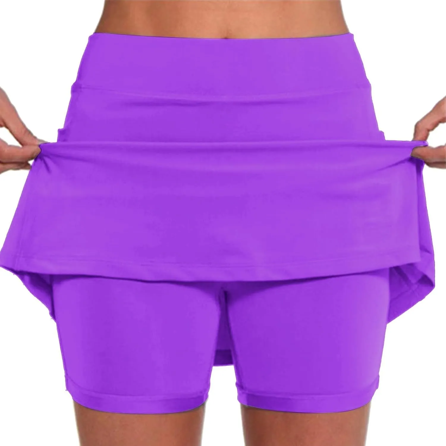 2PC Skorts for Women with Pockets High Waist Tummy Control Skirt Sports Lightweight Fashion Soft Yoga Mini Oufits