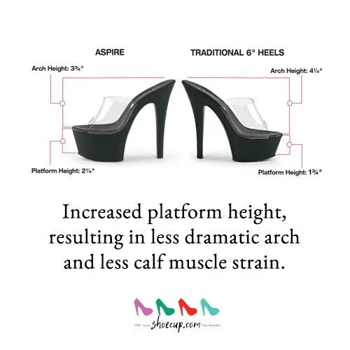 6 Inch Heel ASPIRE-609 Black Patent