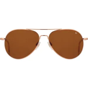 American Optical Big General Sunglasses | Rose Gold/Polarized Nylon Brown