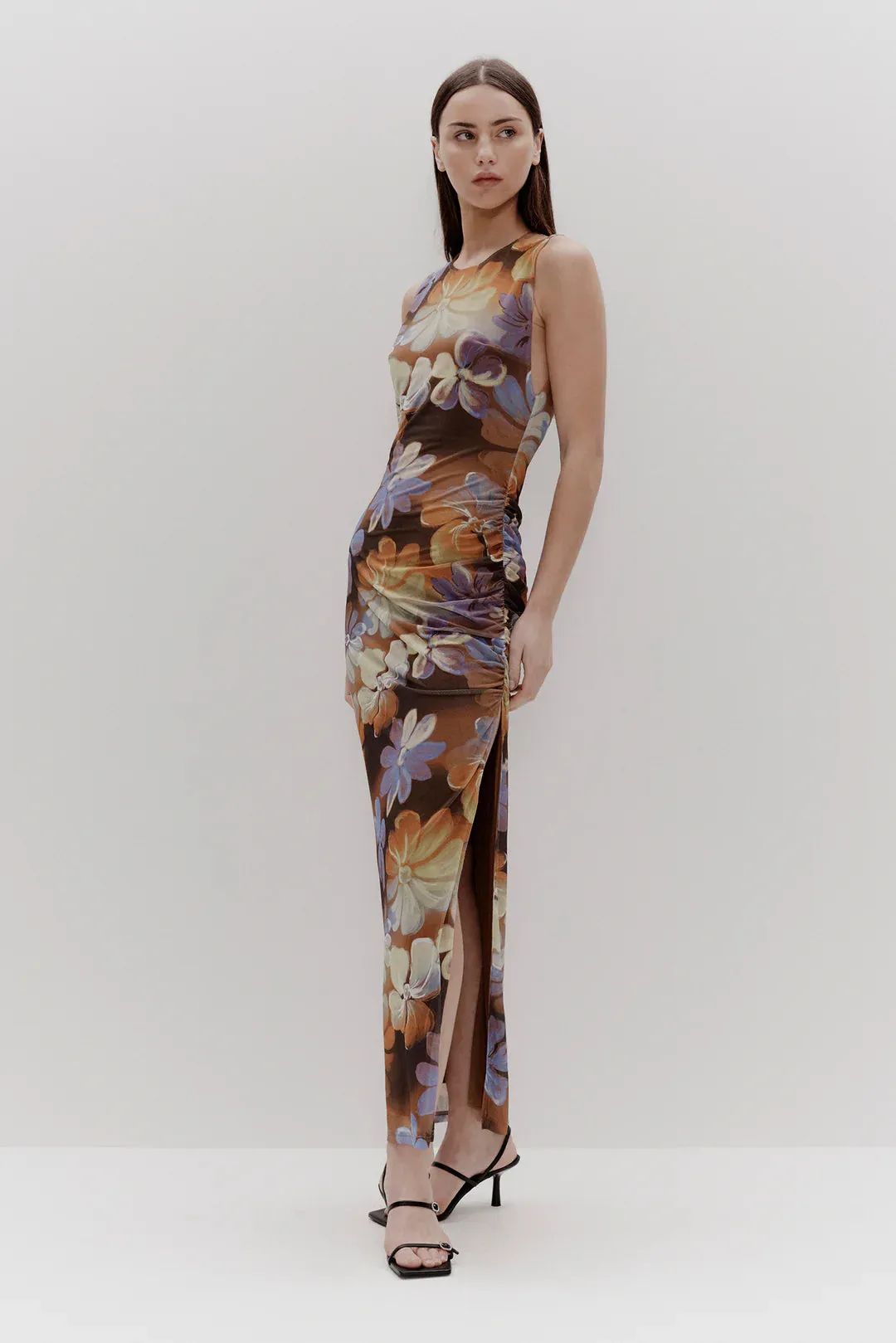 Anais Midi Dress Hibiscus