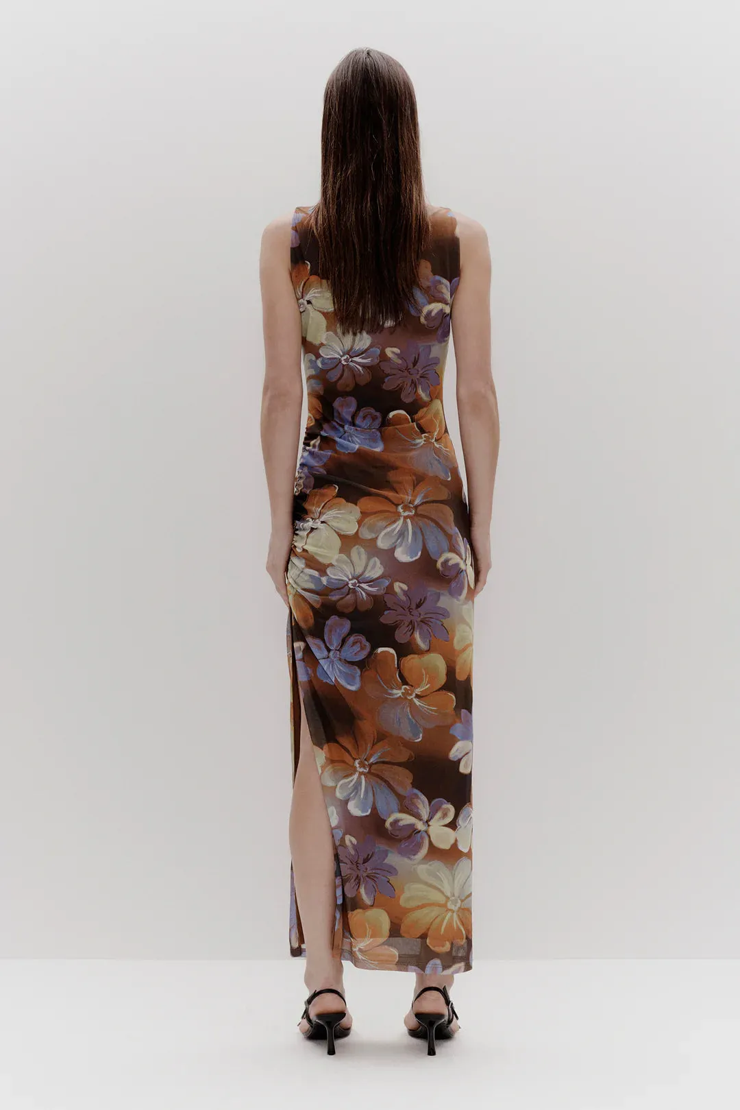Anais Midi Dress Hibiscus