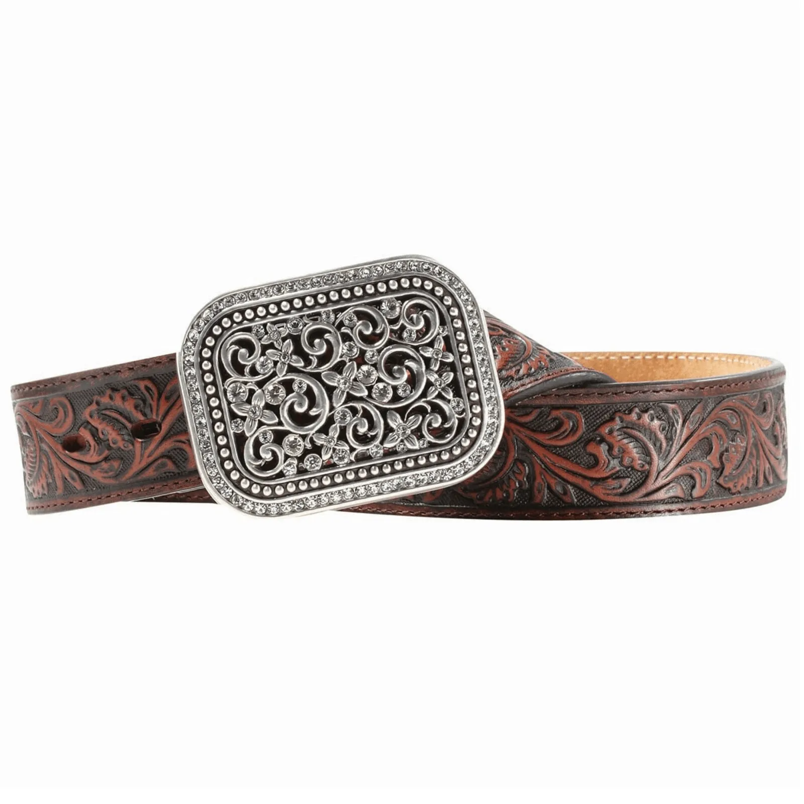 Ariat Belt Womens Embossed Brown