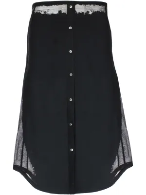 Black A-Line Skirt with Zip Detail