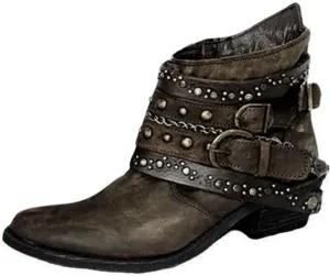 Black Booties for Women Ankle Leather Booties for Women 2024 Mens Leather Work Boots Boot for Men Fashion Round Toe Side Zipper Pointd Toe Suede