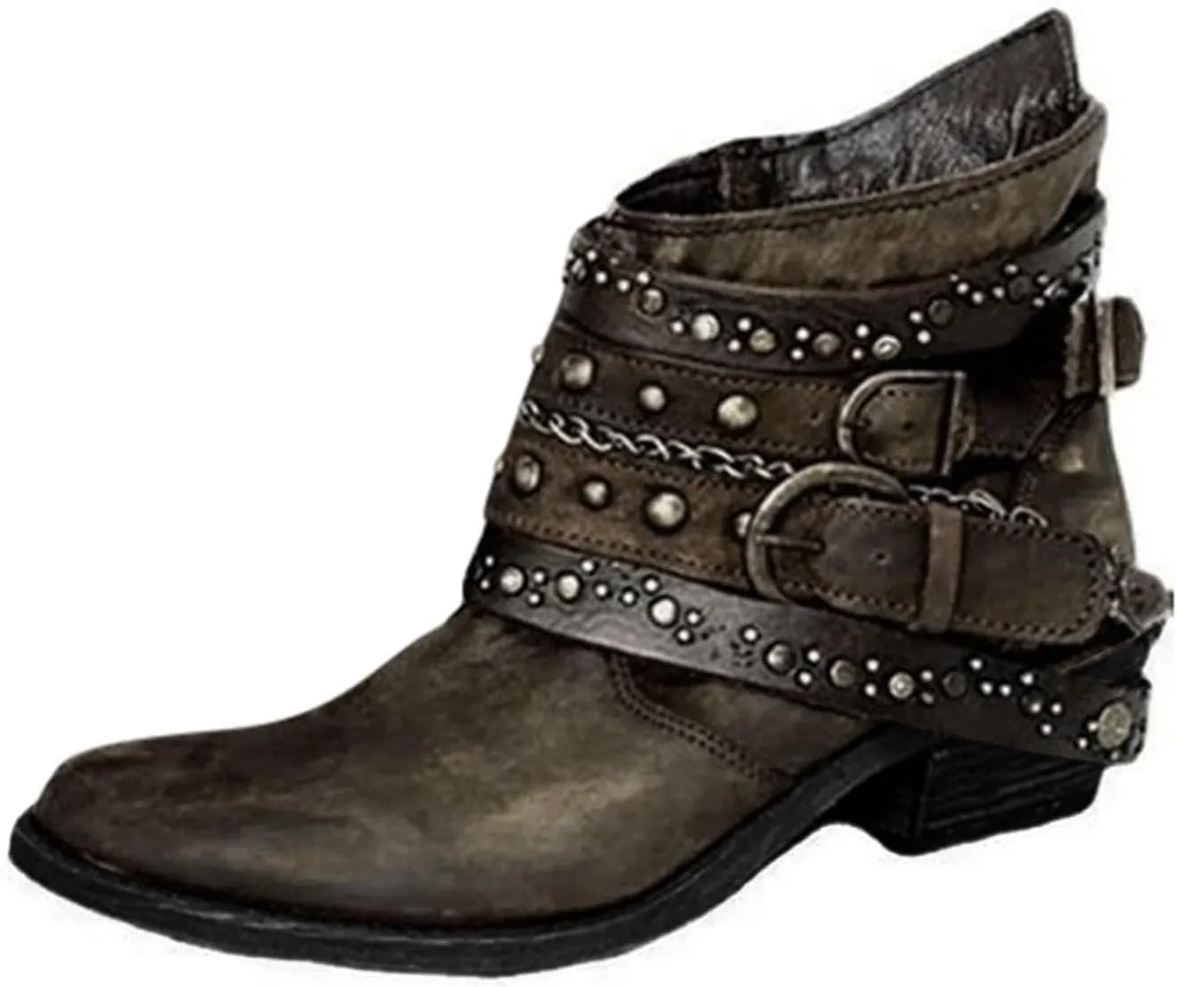 Black Booties for Women Ankle Leather Booties for Women 2024 Mens Leather Work Boots Boot for Men Fashion Round Toe Side Zipper Pointd Toe Suede