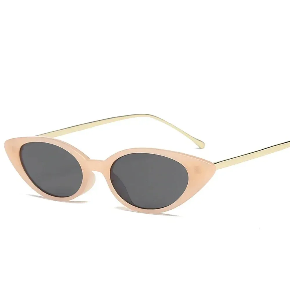 Celestine Slim Cat Eye Sunglasses  Vintage-Inspired Micro Frame UV Retro Shades for Women