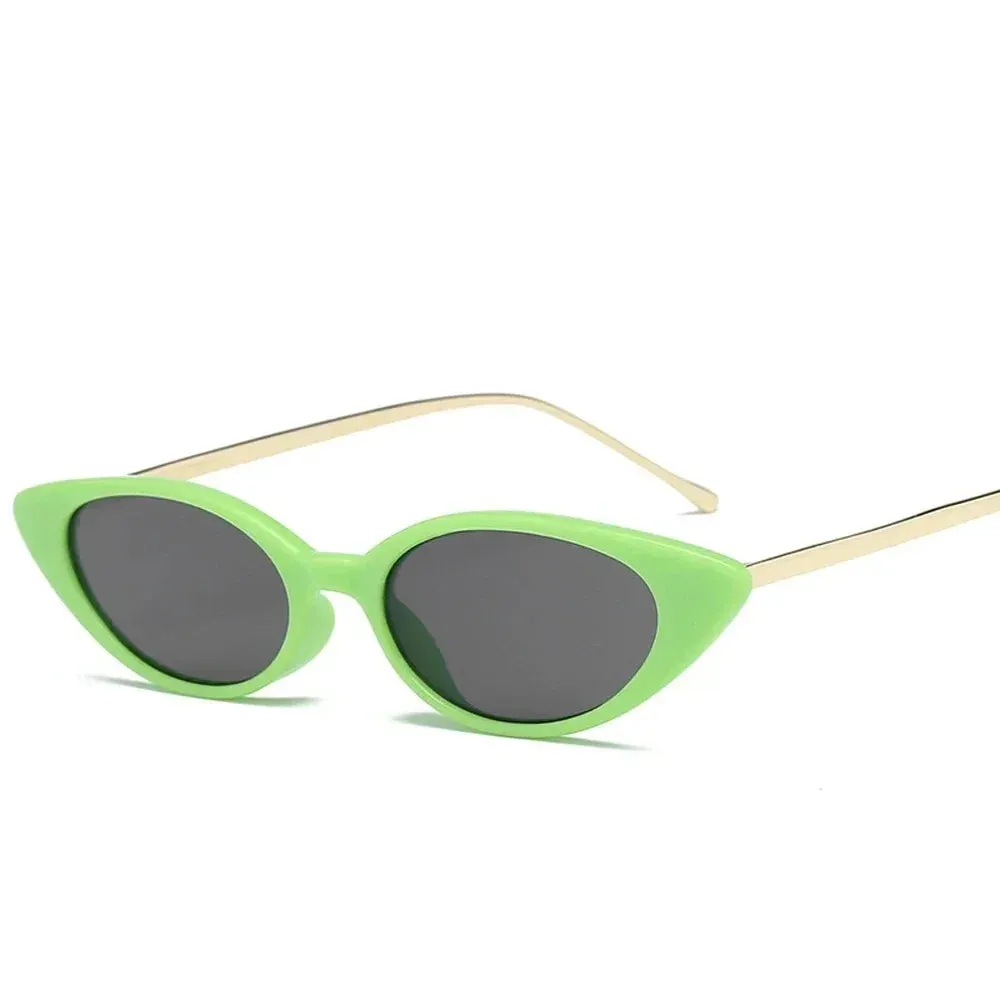 Celestine Slim Cat Eye Sunglasses  Vintage-Inspired Micro Frame UV Retro Shades for Women