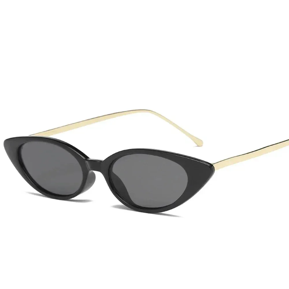 Celestine Slim Cat Eye Sunglasses  Vintage-Inspired Micro Frame UV Retro Shades for Women