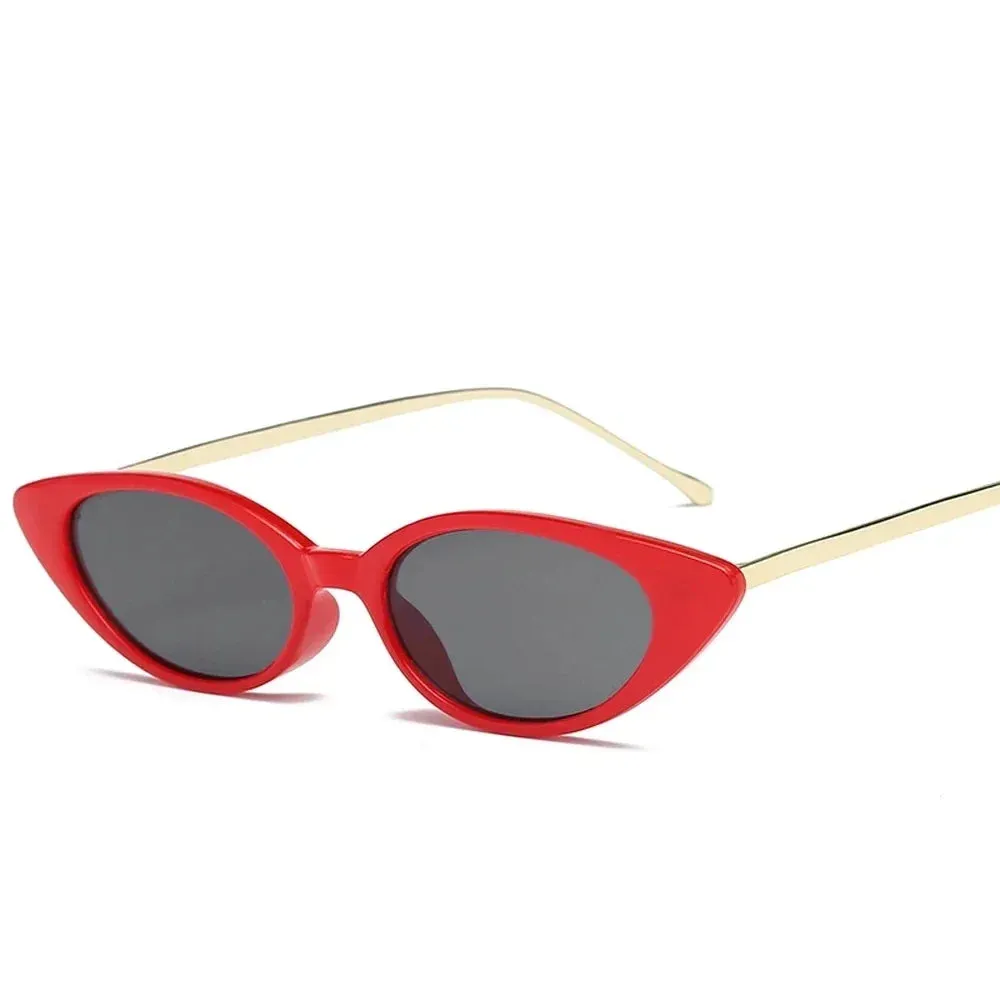 Celestine Slim Cat Eye Sunglasses  Vintage-Inspired Micro Frame UV Retro Shades for Women