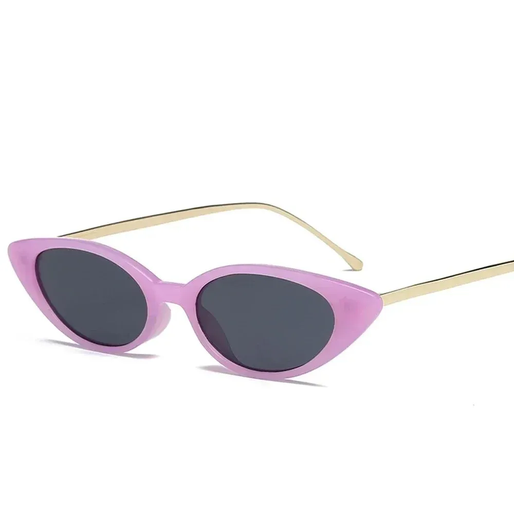 Celestine Slim Cat Eye Sunglasses  Vintage-Inspired Micro Frame UV Retro Shades for Women