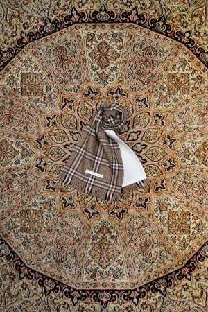 CHECKED SCARF (BROWN)