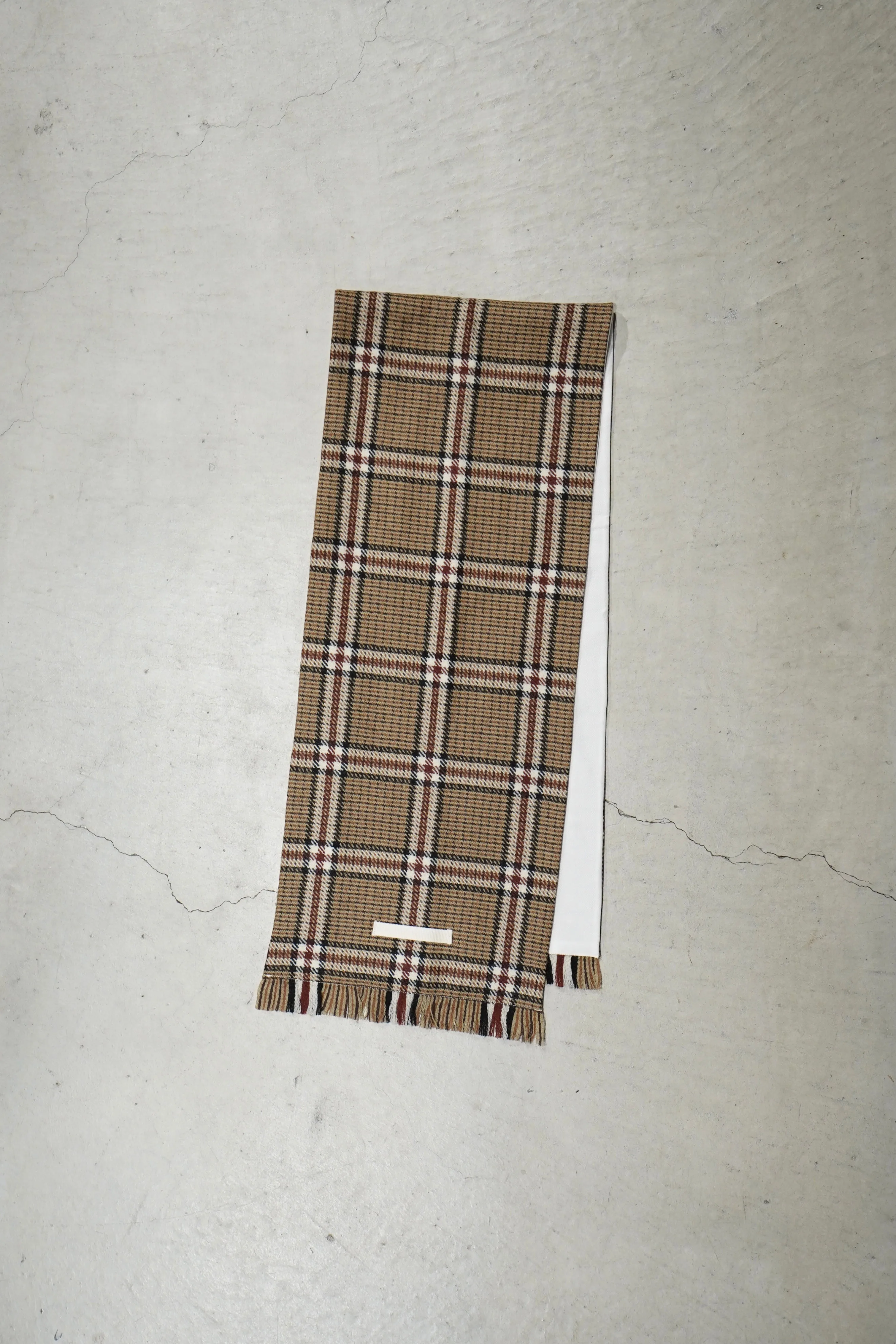 CHECKED SCARF (BROWN)