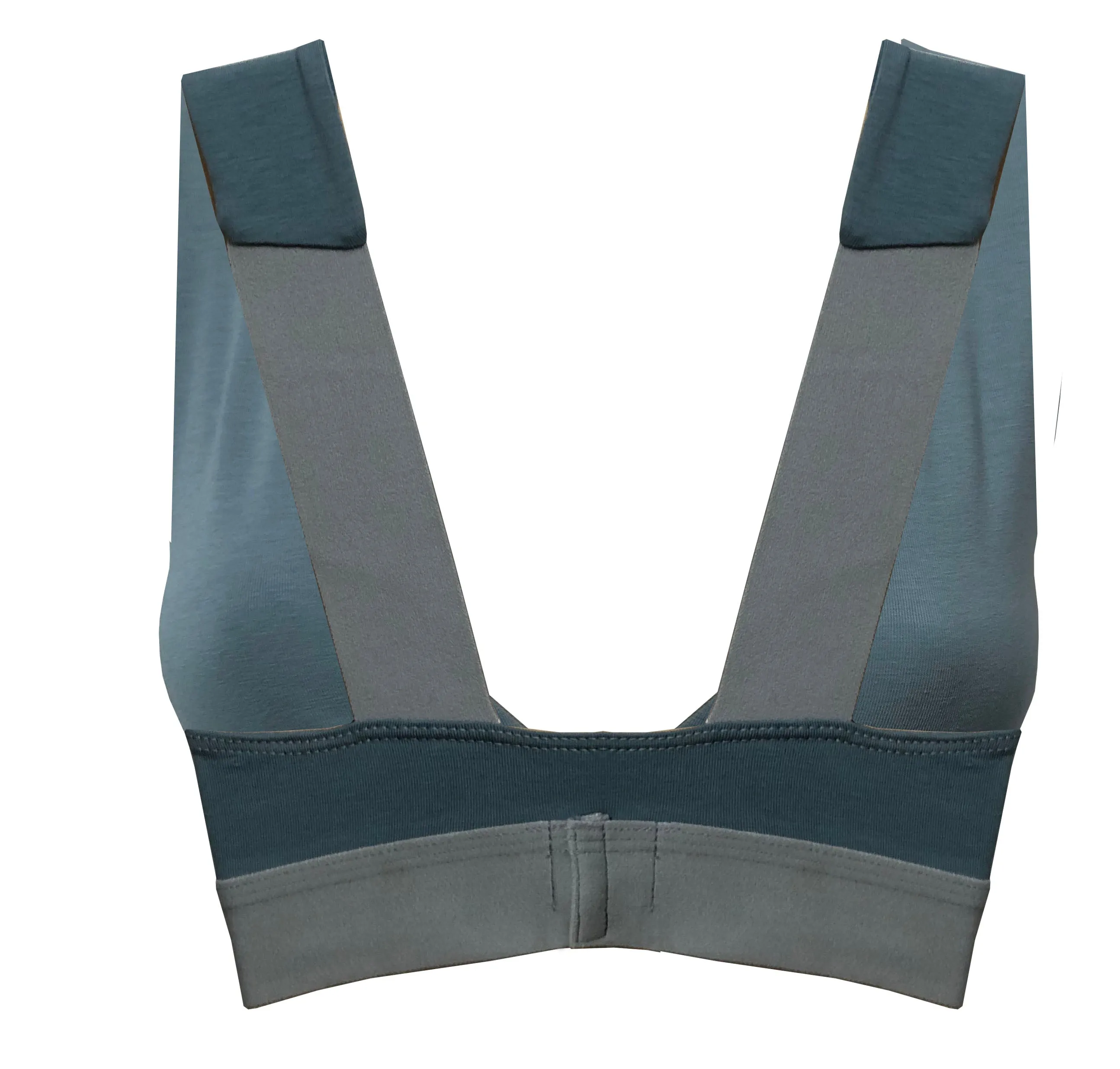 {Clearance Stock} Petrol blue organic cotton cross over bra
