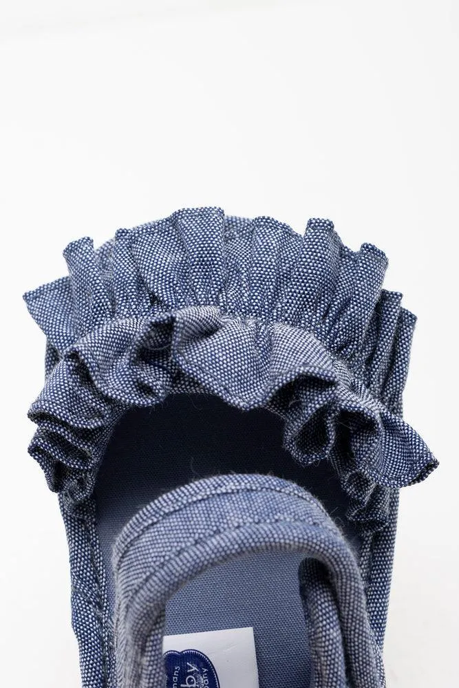 Denim Frill Sandal Blue