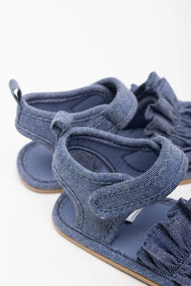 Denim Frill Sandal Blue