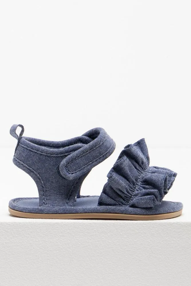 Denim Frill Sandal Blue