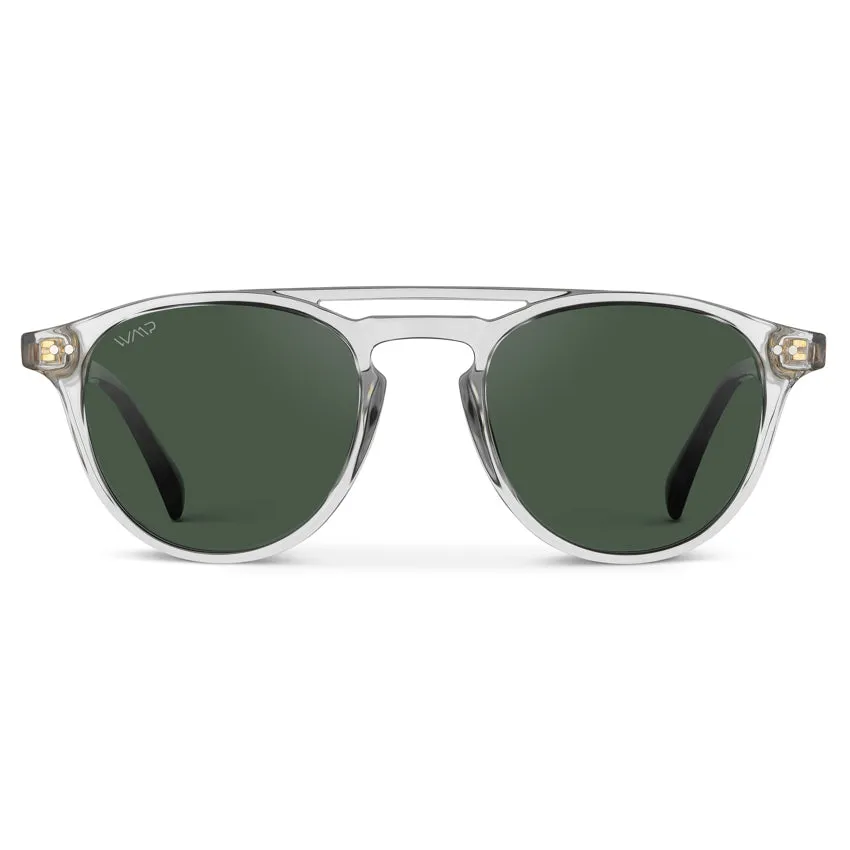 EASTON Men's Round Trendy Sunglasses in Clear Gloss by WMP Eyewear