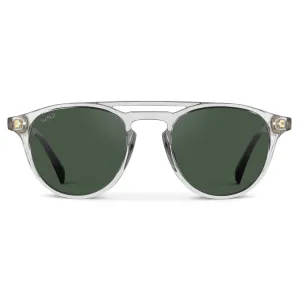 EASTON Men's Round Trendy Sunglasses in Clear Gloss by WMP Eyewear