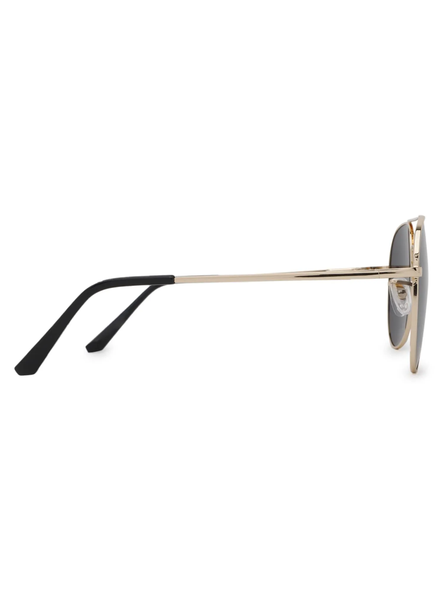 Intellilens | Branded Latest and Stylish Sunglasses | Polarized and 100% UV Protected | Light Weight, Durable, Premium Looks | Men & Women | Black Lenses | Aviator | Large