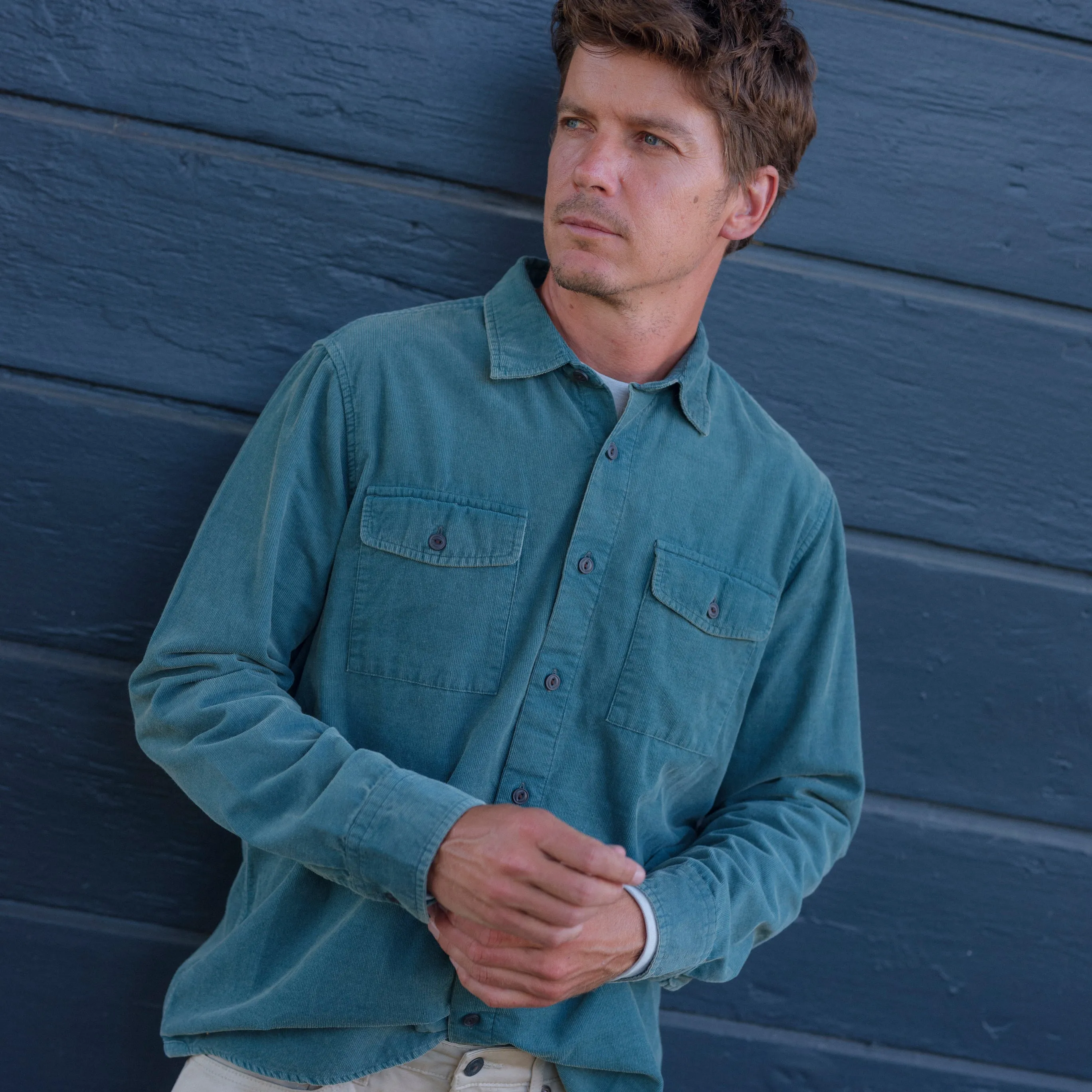 Jeremiah Vintage Garment Dyed Shirt - Teal