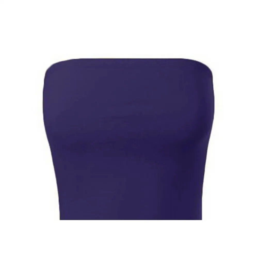 Kaia Strapless Bandeau Crop Top  Fitted Tube Top in Various Colours for Women