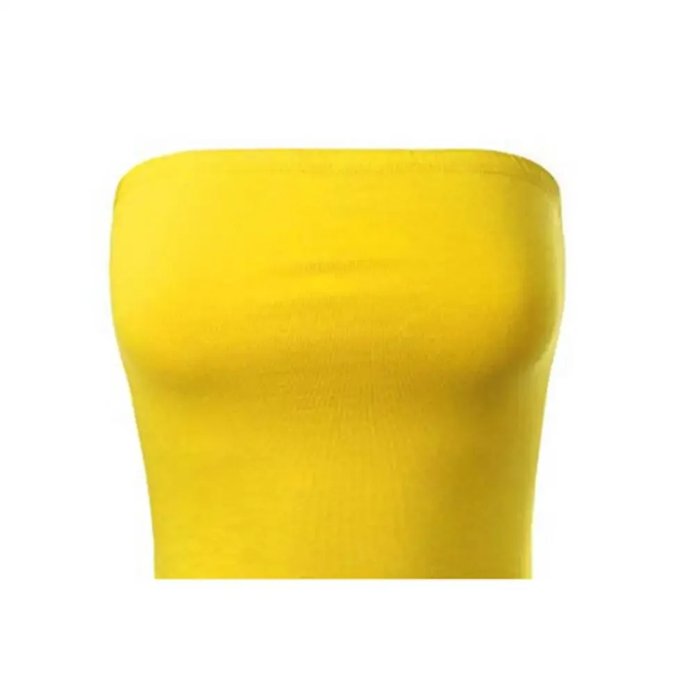 Kaia Strapless Bandeau Crop Top  Fitted Tube Top in Various Colours for Women