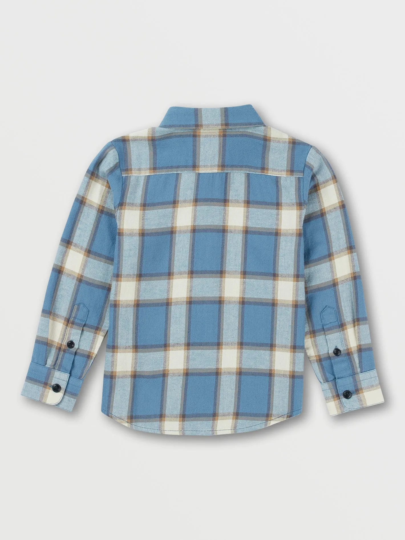 Little Boys Caden Plaid Long Sleeve Flannel - Slate Blue