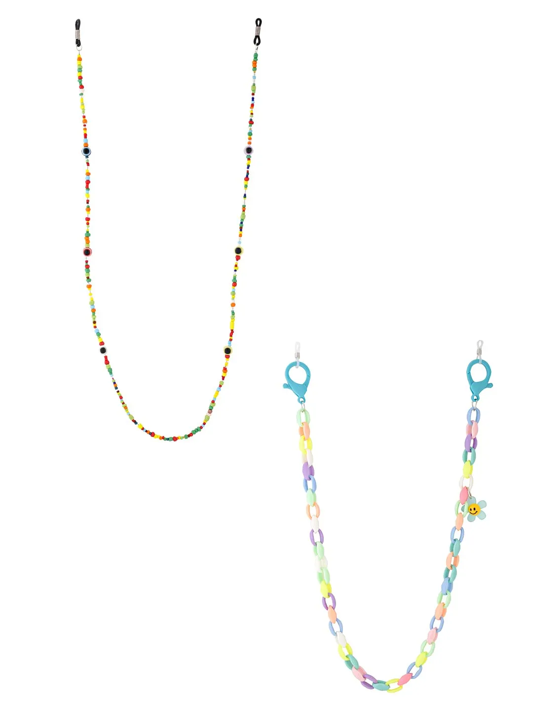 Melbees by Yellow Chimes Sunglasses Chain for Women Eyeglasses Chain Multicolor Beadded Face Mask Chains Sunglasses Accessories/Sunglasses Lanyard for Girls and Kids