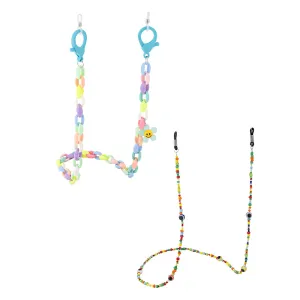 Melbees by Yellow Chimes Sunglasses Chain for Women Eyeglasses Chain Multicolor Beadded Face Mask Chains Sunglasses Accessories/Sunglasses Lanyard for Girls and Kids