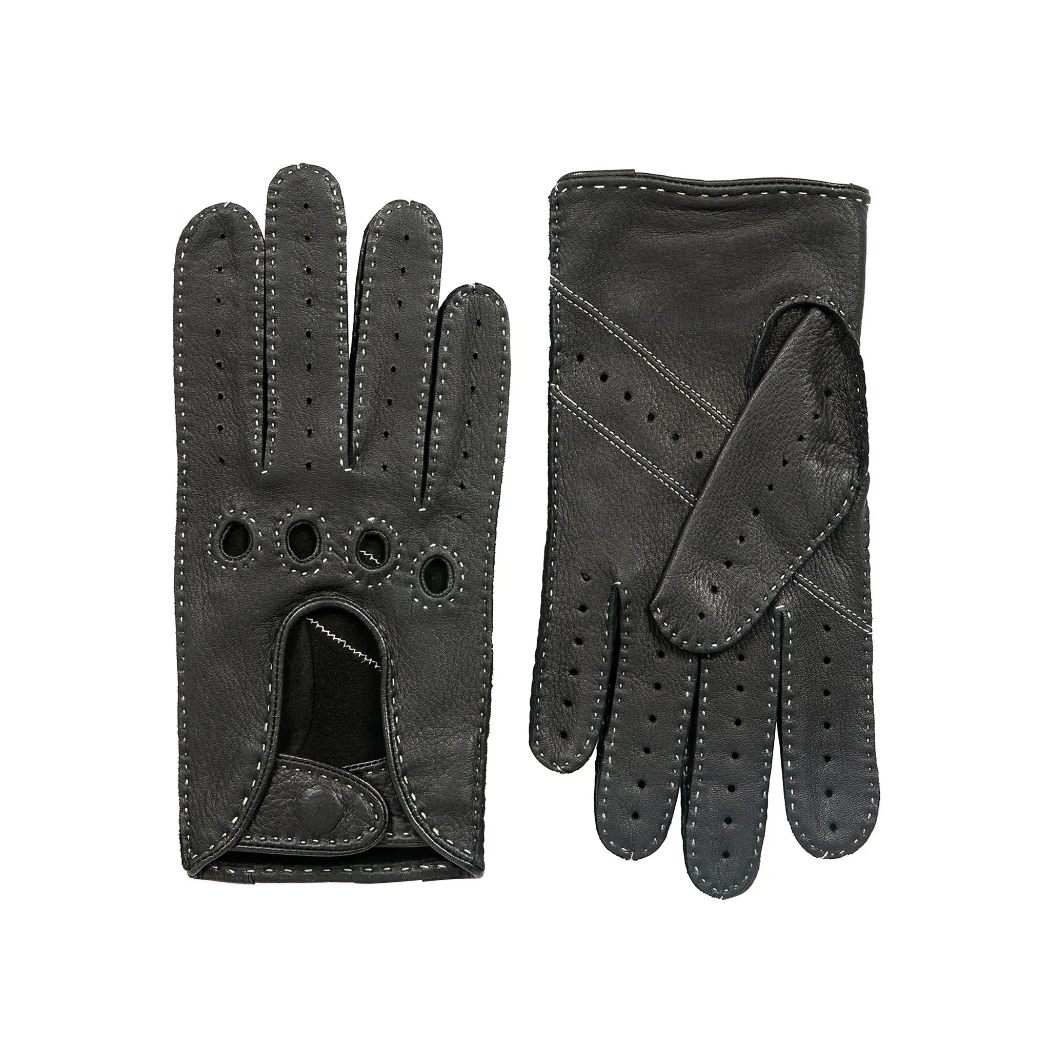 Men's Handsewn Deerskin Leather Driving Gloves