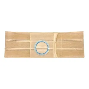 Nu-Hope Support Belt, Original Flat Panel, 2-3/4'' Stoma, 7'' Wide, Right, 1'' From Bottom, Large (36'' to 41'' Waist), Beige