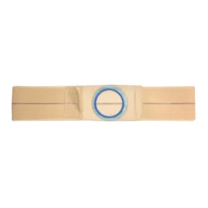 Nu-Hope Support Belt, Original Flat Panel, 2-7/8" x 3-3/8" Center Stoma, 4" Wide, Prolapse Strap, Small (28" to 32" Waist), Beige