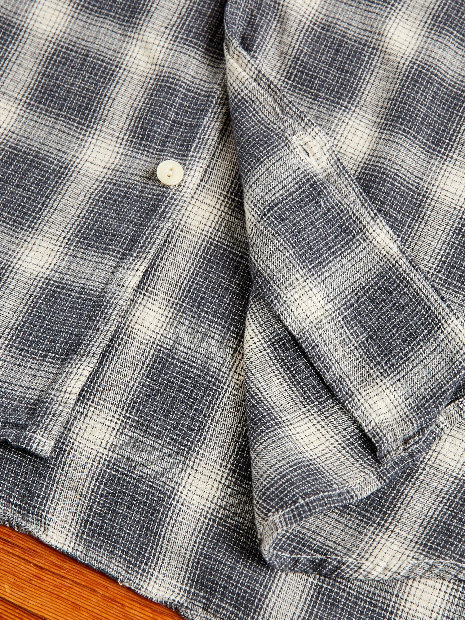 Ombre Nel Checked Flannel Shirt in Black