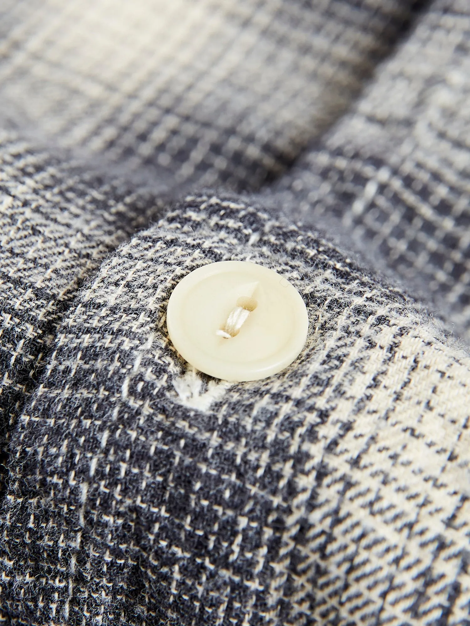 Ombre Nel Checked Flannel Shirt in Black