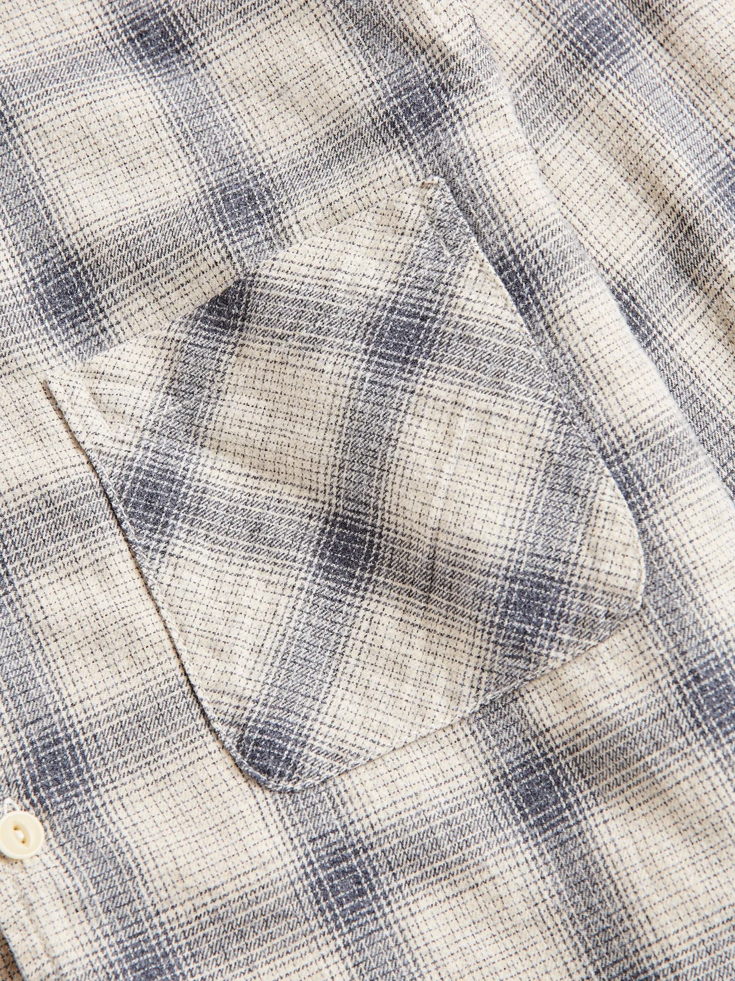 Ombre Nel Checked Flannel Shirt in Off White