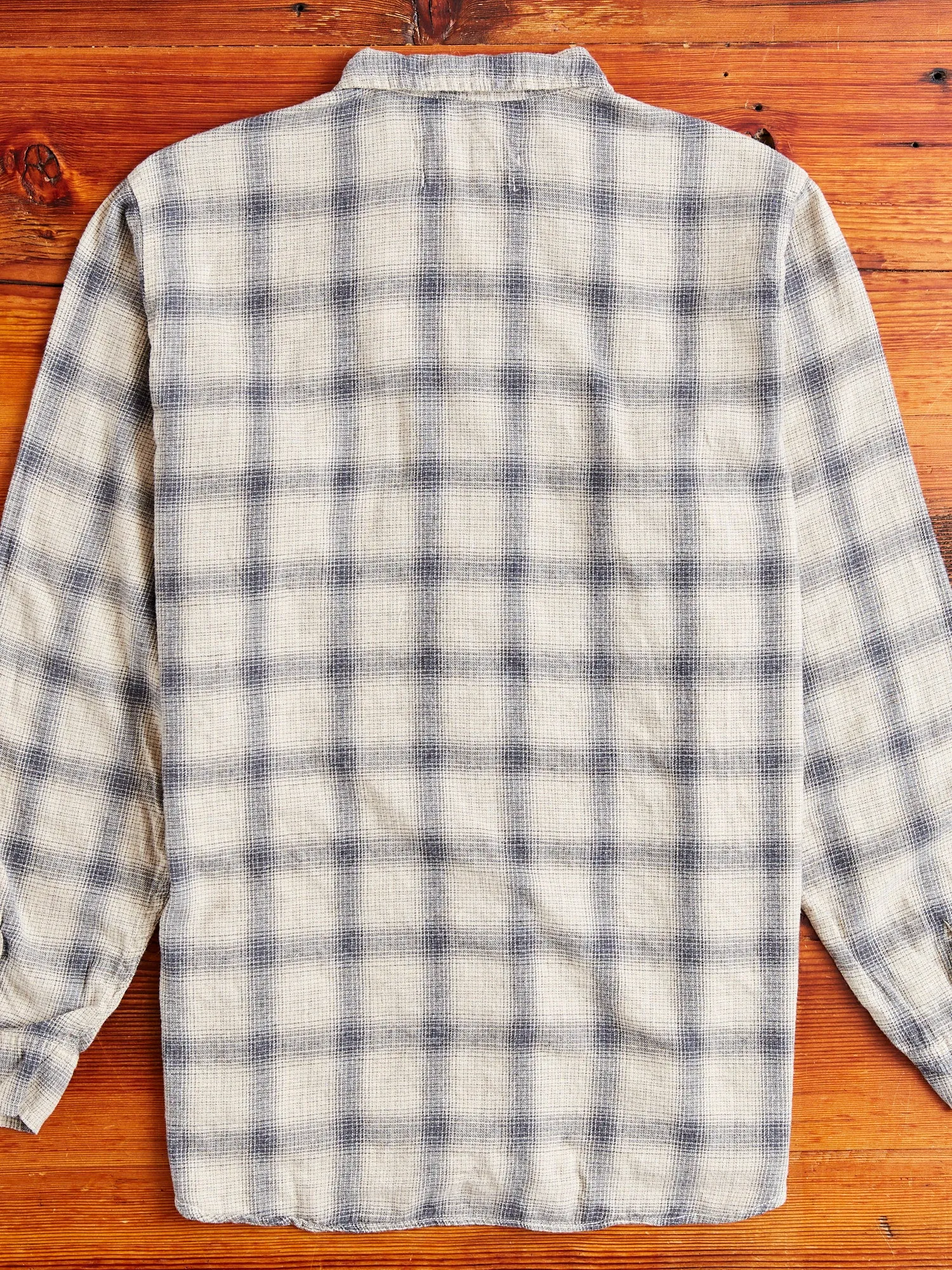 Ombre Nel Checked Flannel Shirt in Off White
