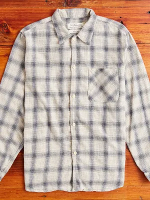 Ombre Nel Checked Flannel Shirt in Off White