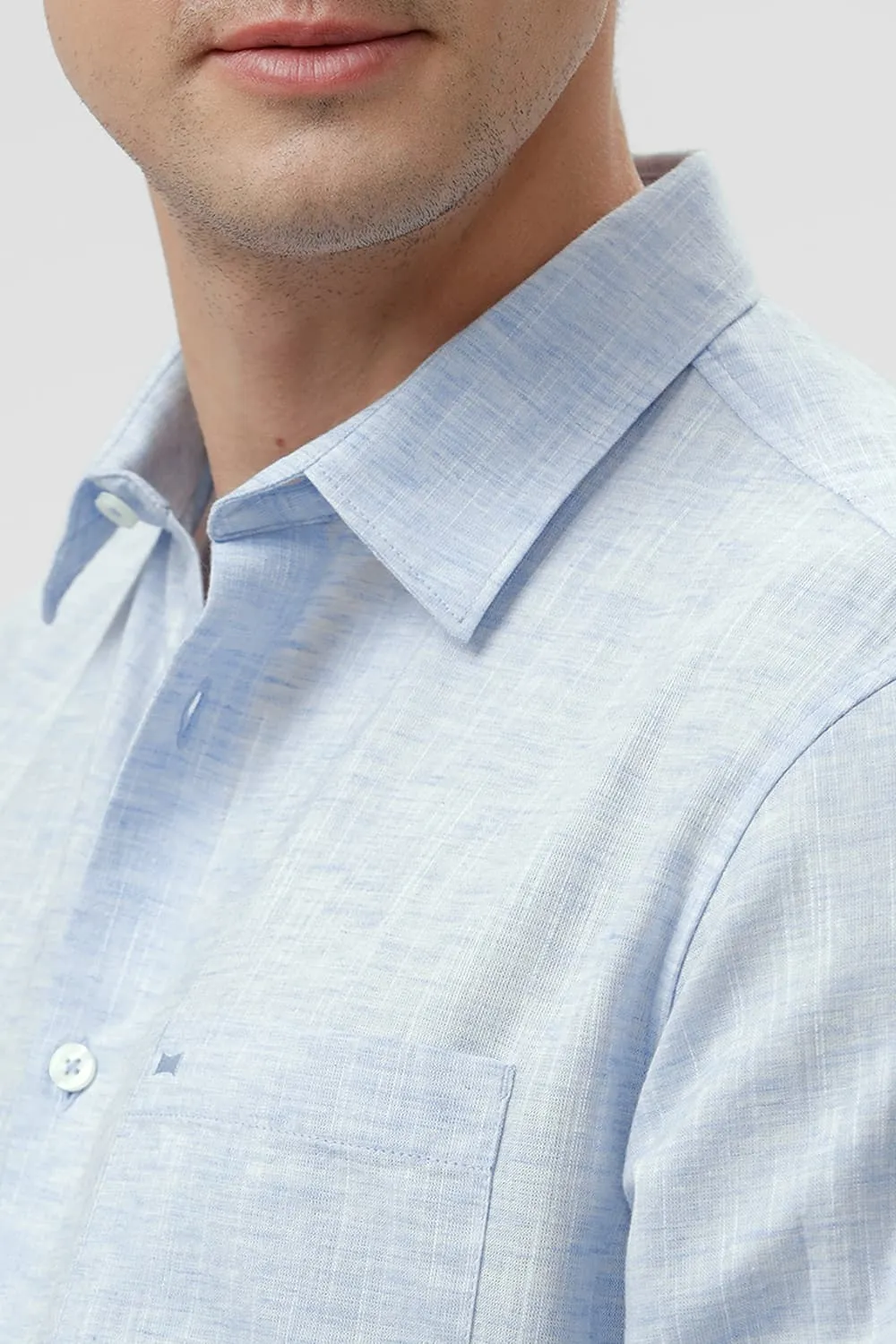 Slim Fit Cotton Lyocell Linen Catonic Shirt