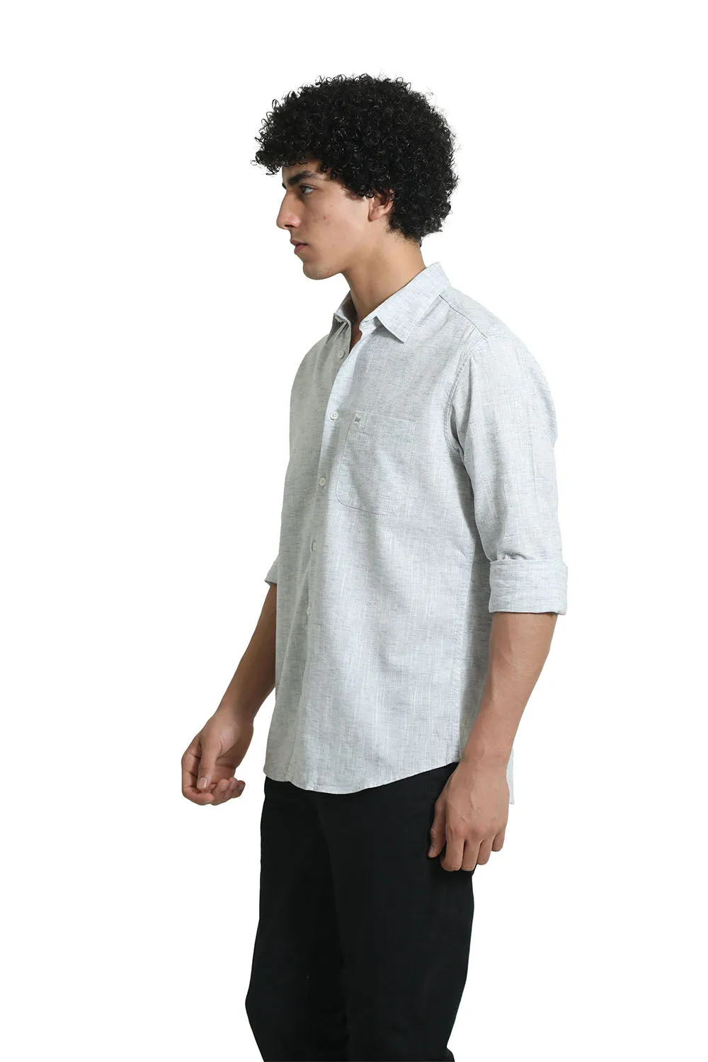 Slim Fit Cotton Lyocell Linen Catonic Shirt