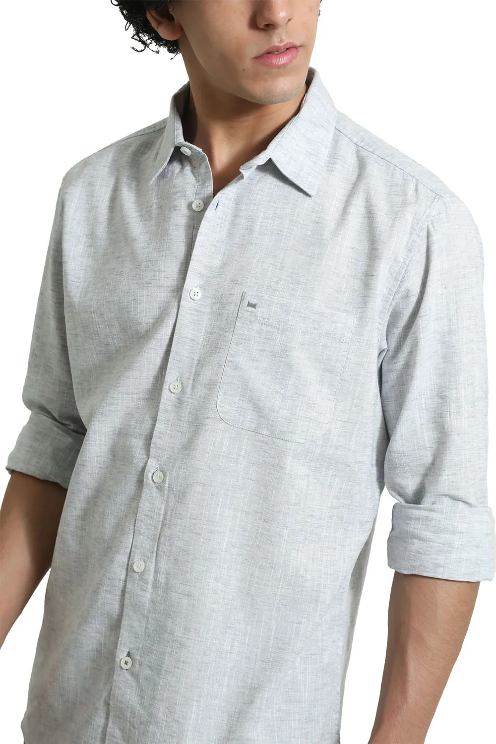 Slim Fit Cotton Lyocell Linen Catonic Shirt