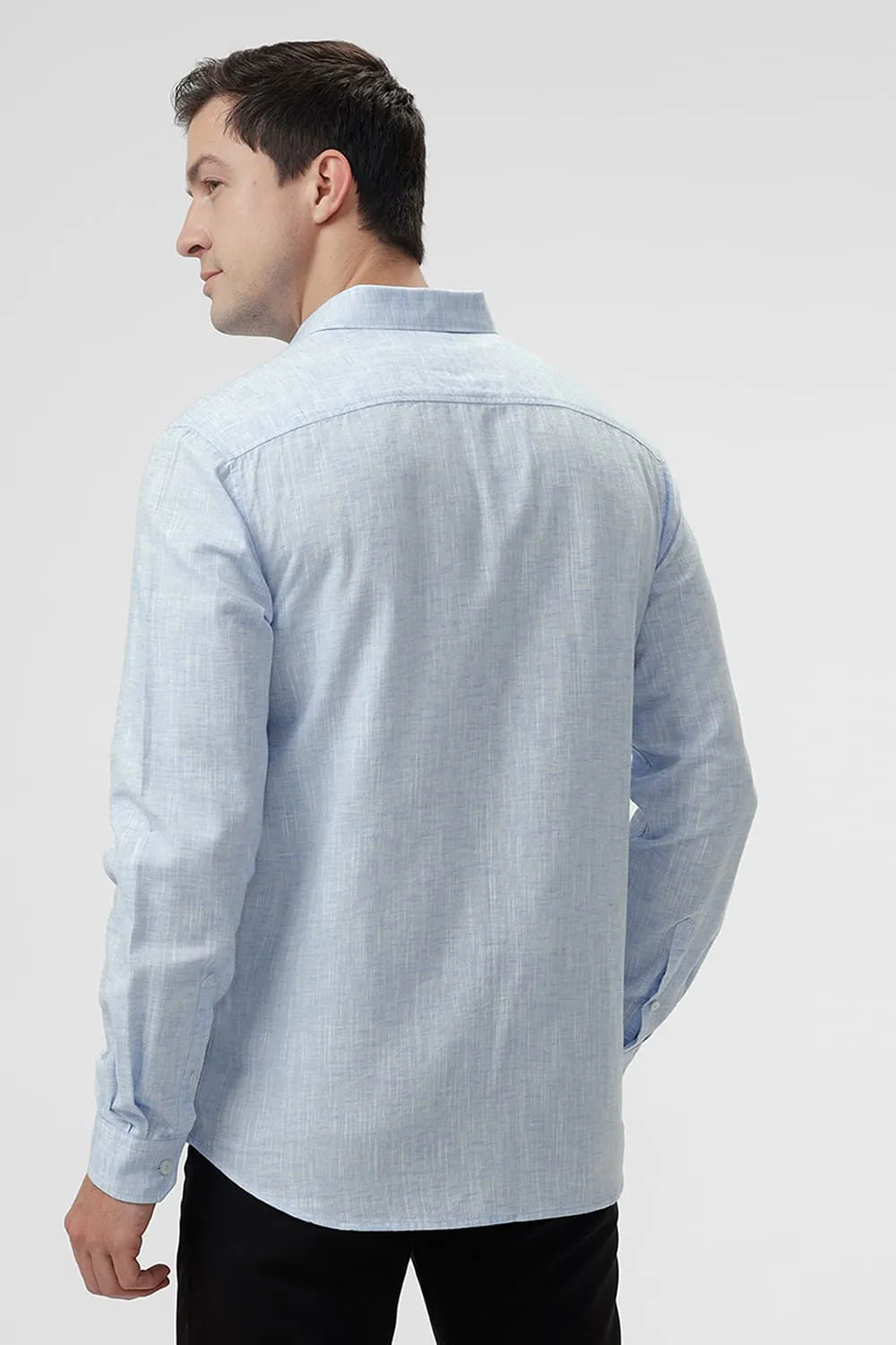 Slim Fit Cotton Lyocell Linen Catonic Shirt