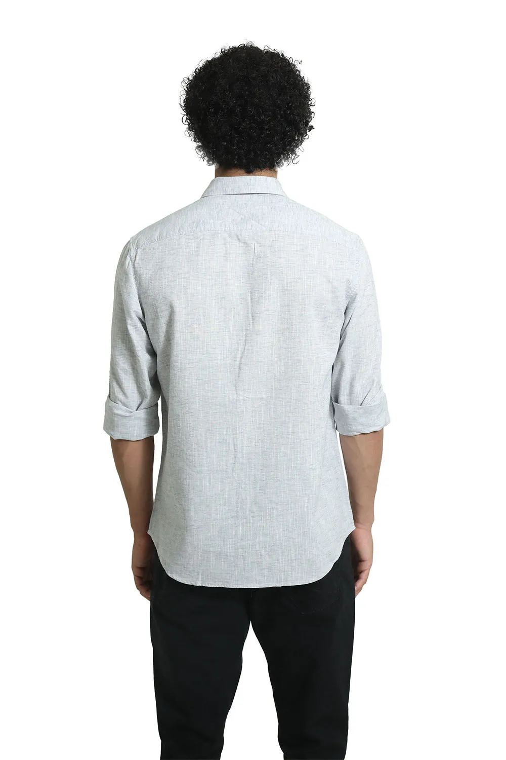 Slim Fit Cotton Lyocell Linen Catonic Shirt