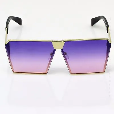 Square oversize retro sunglasses