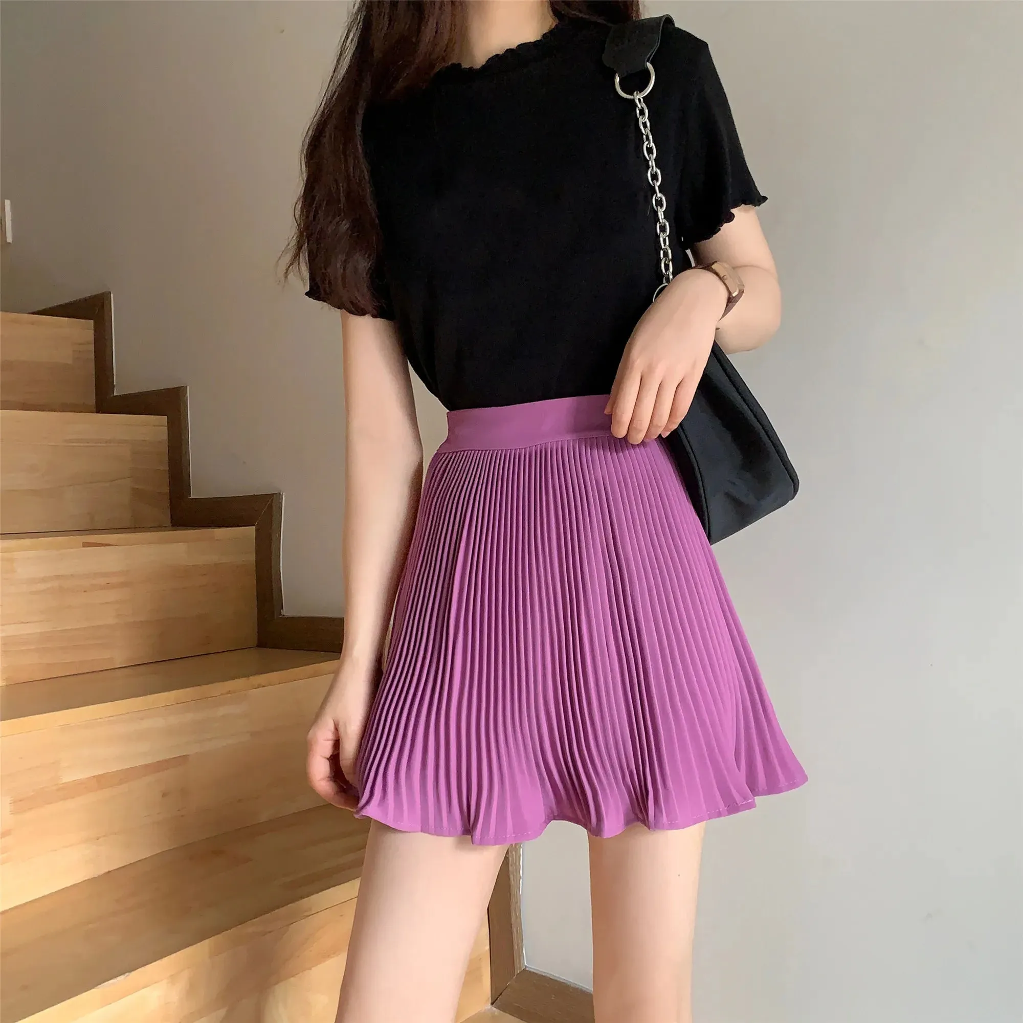 Summer White Skirt, Women Clothes, Purple, White, Black Sexy Skirts for women