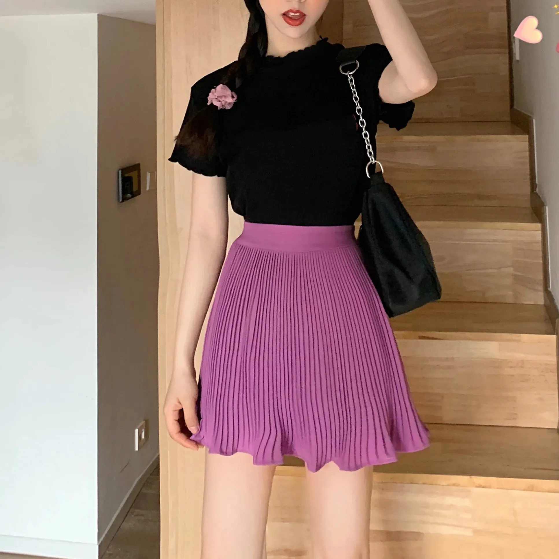 Summer White Skirt, Women Clothes, Purple, White, Black Sexy Skirts for women