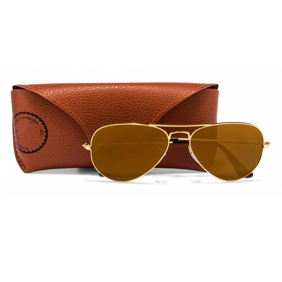 Trendy Metal Aviator Sunglasses for Men