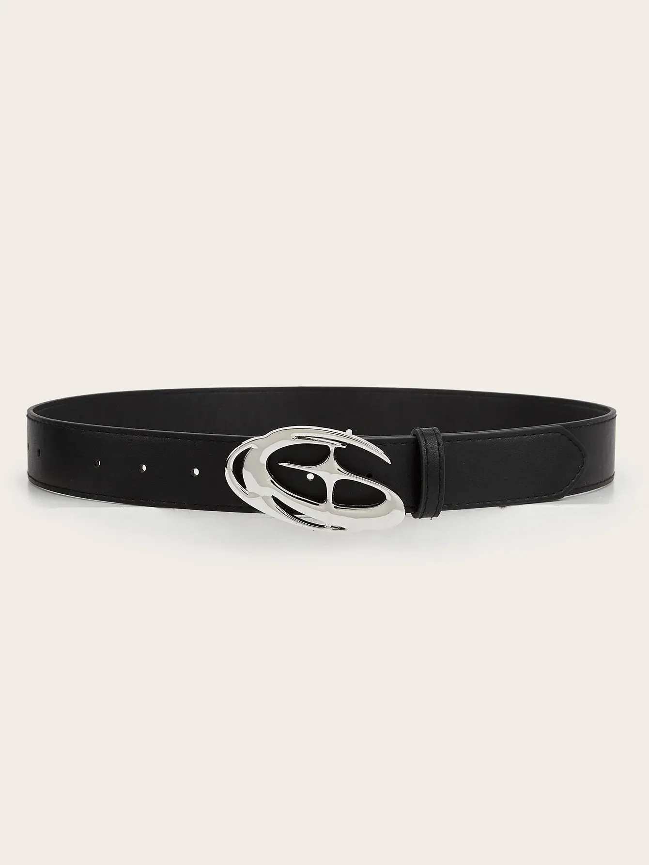 Vintage Punk Moon & Star Buckle Belt  Gothic Y2K PU Leather Waistband for Men & Women